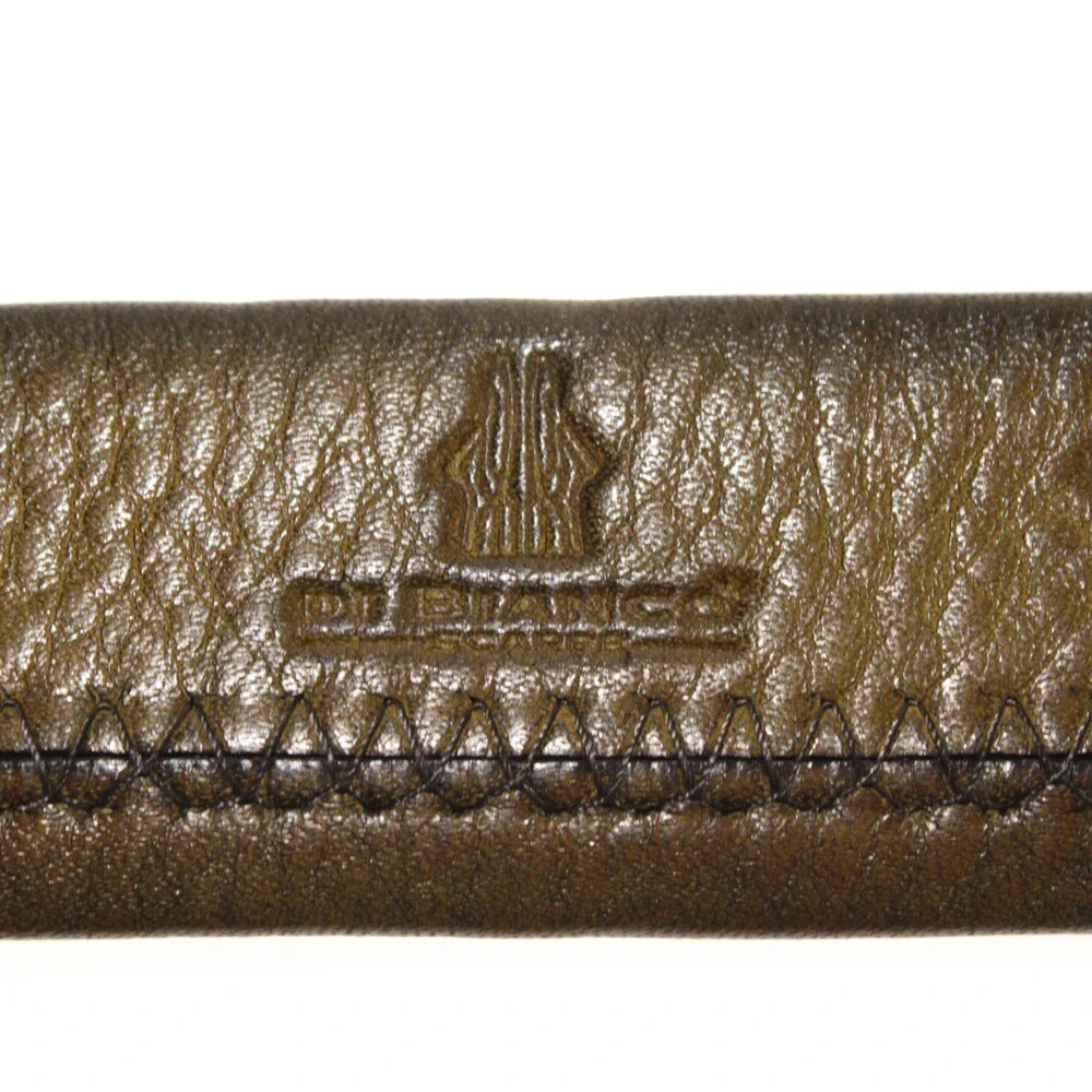 Di Bianco NWT Cut to Size Dress Belt In Green Pebbled Leather One Size